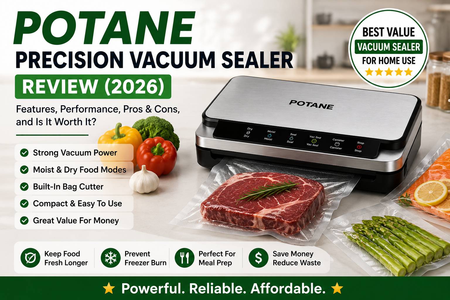 You are currently viewing Potane Precision Vacuum Sealer Review (2026): Is It Worth Buying?