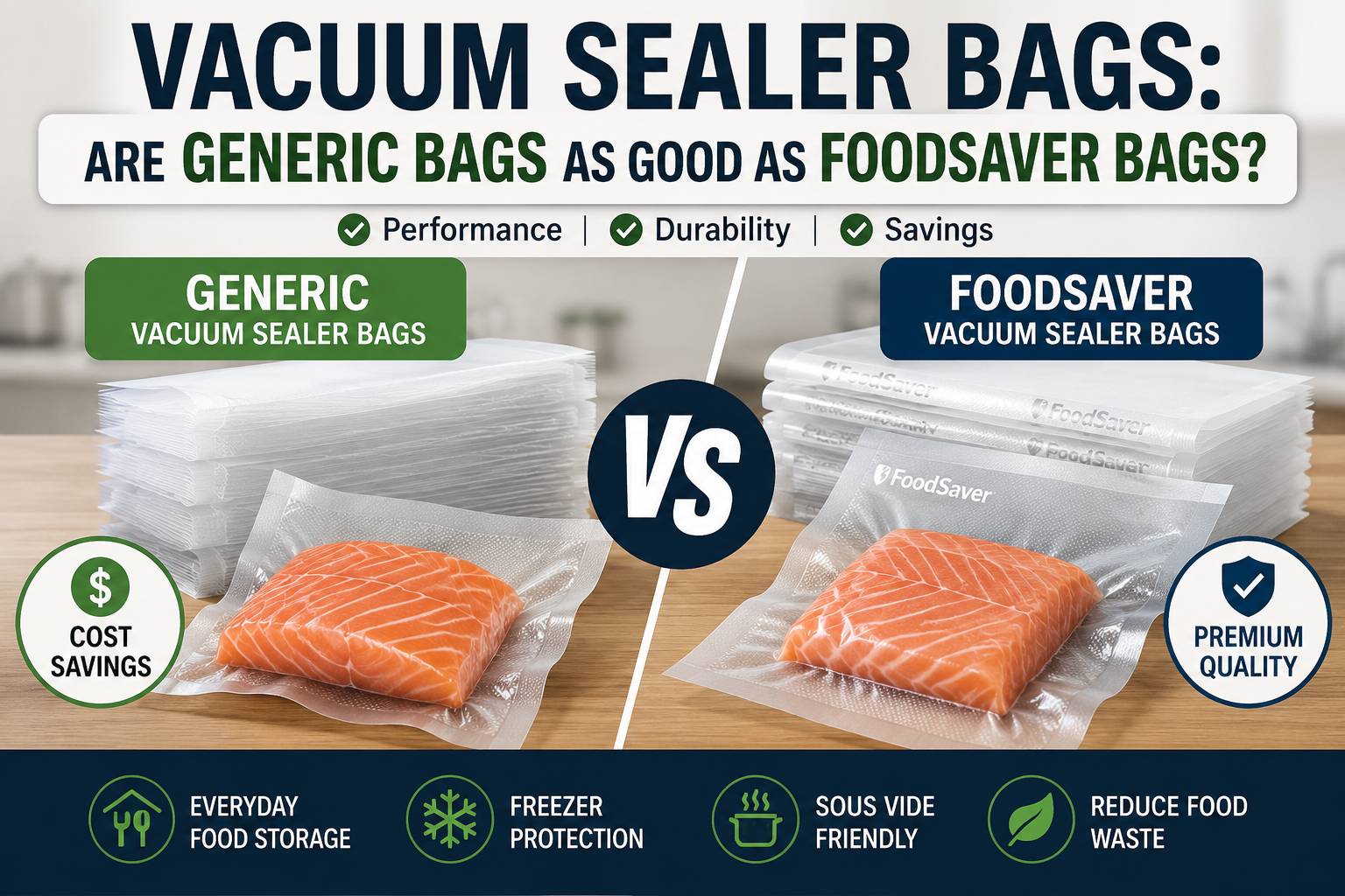 You are currently viewing Vacuum Sealer Bags: Are Generic Bags as Good as FoodSaver Bags? (2026)