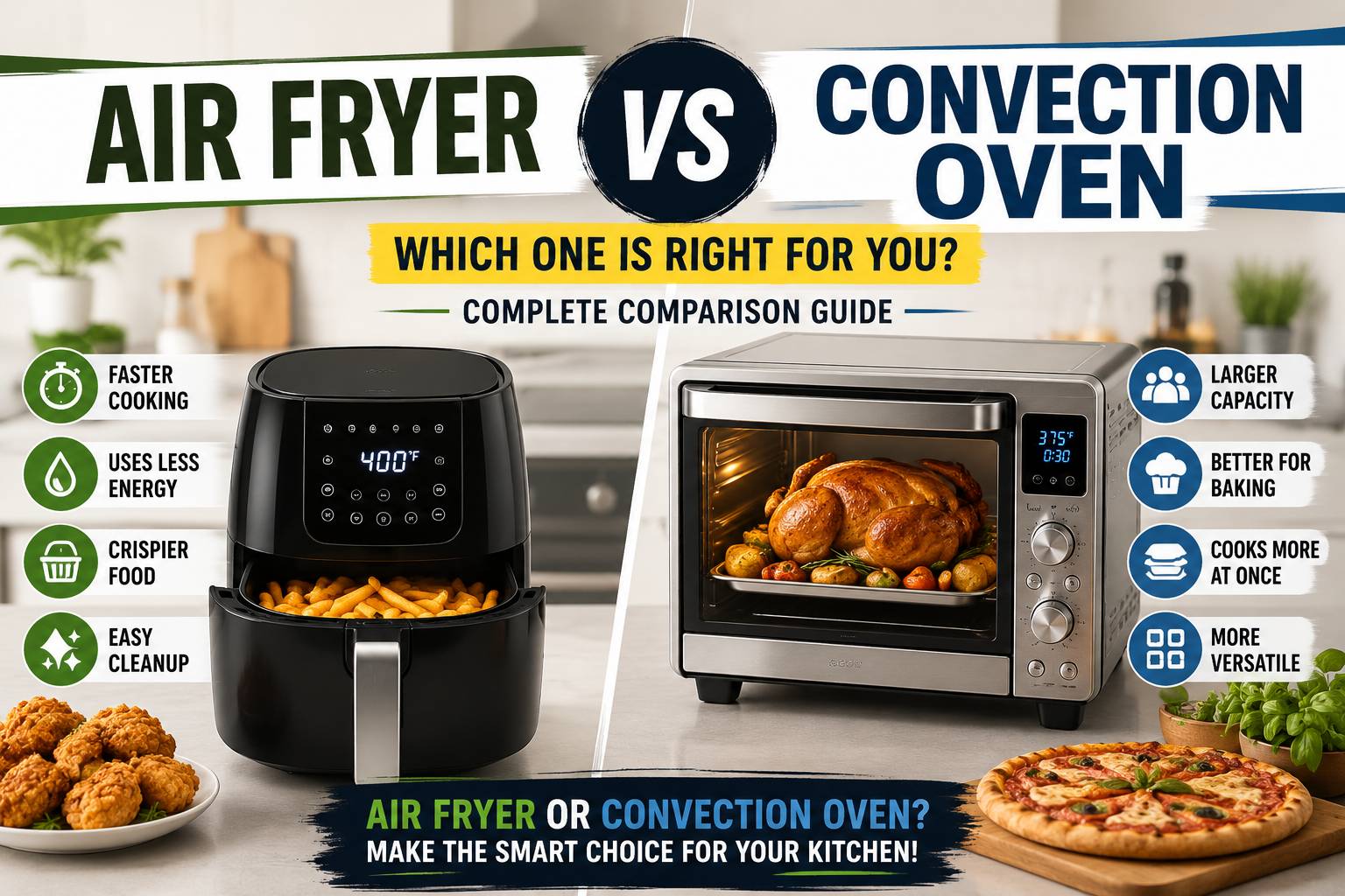 Read more about the article Air Fryer vs Convection Oven Which one is Better?