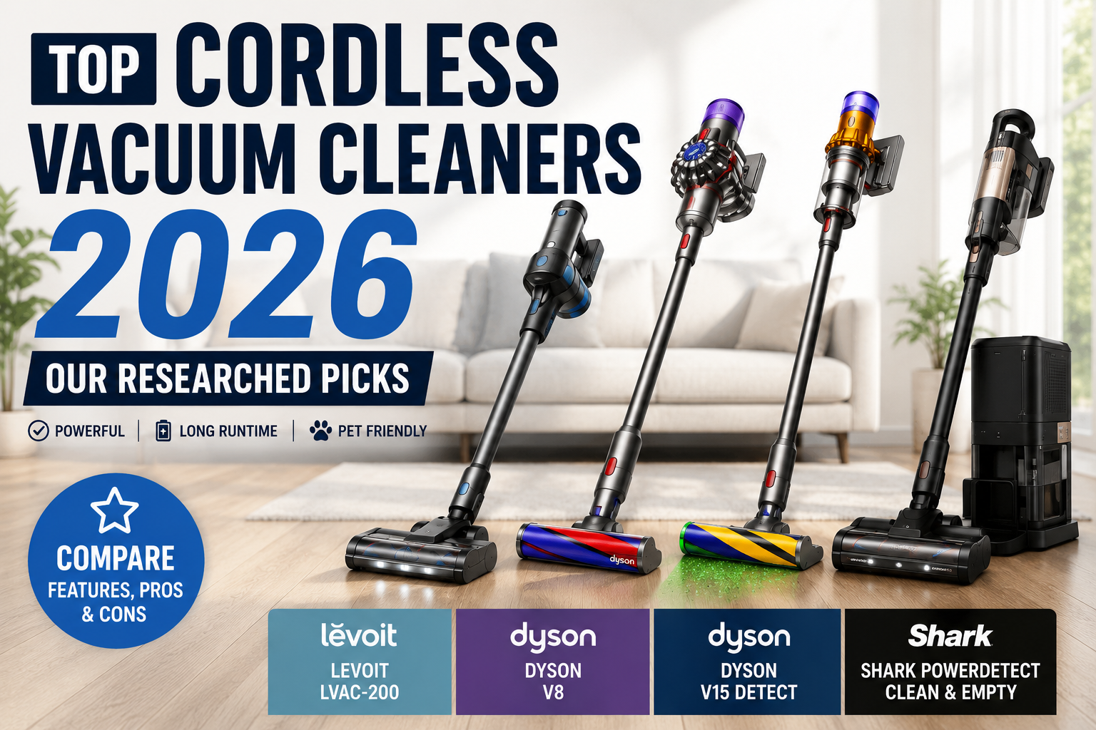 Read more about the article Top 4 Cordless Vacuum Cleaners 2026: Researched & Revieweddsfd