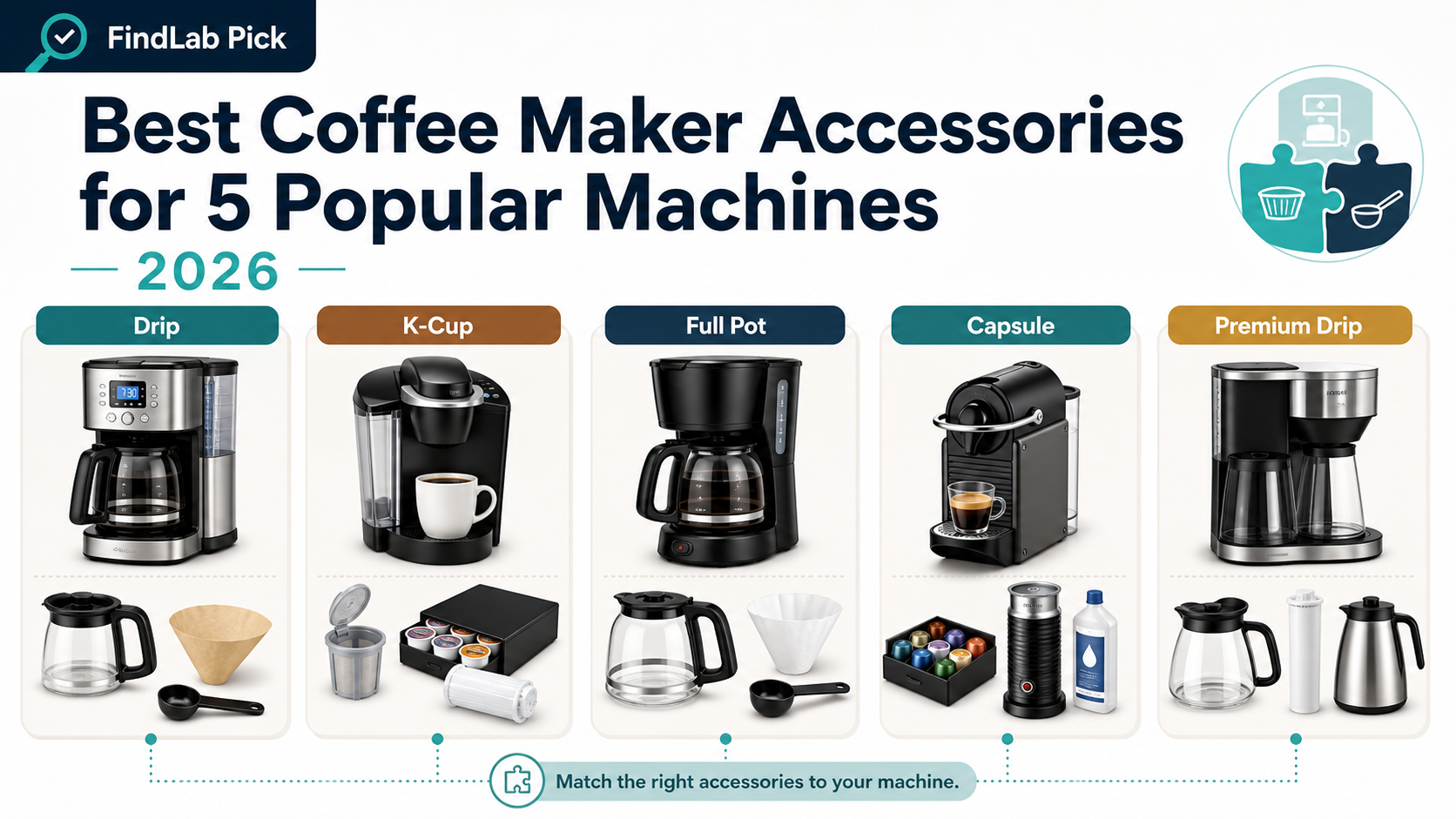 You are currently viewing 5 Best Coffee Maker Accessories: Filters, Pods, Carafes, and Cleaning Parts That Fit