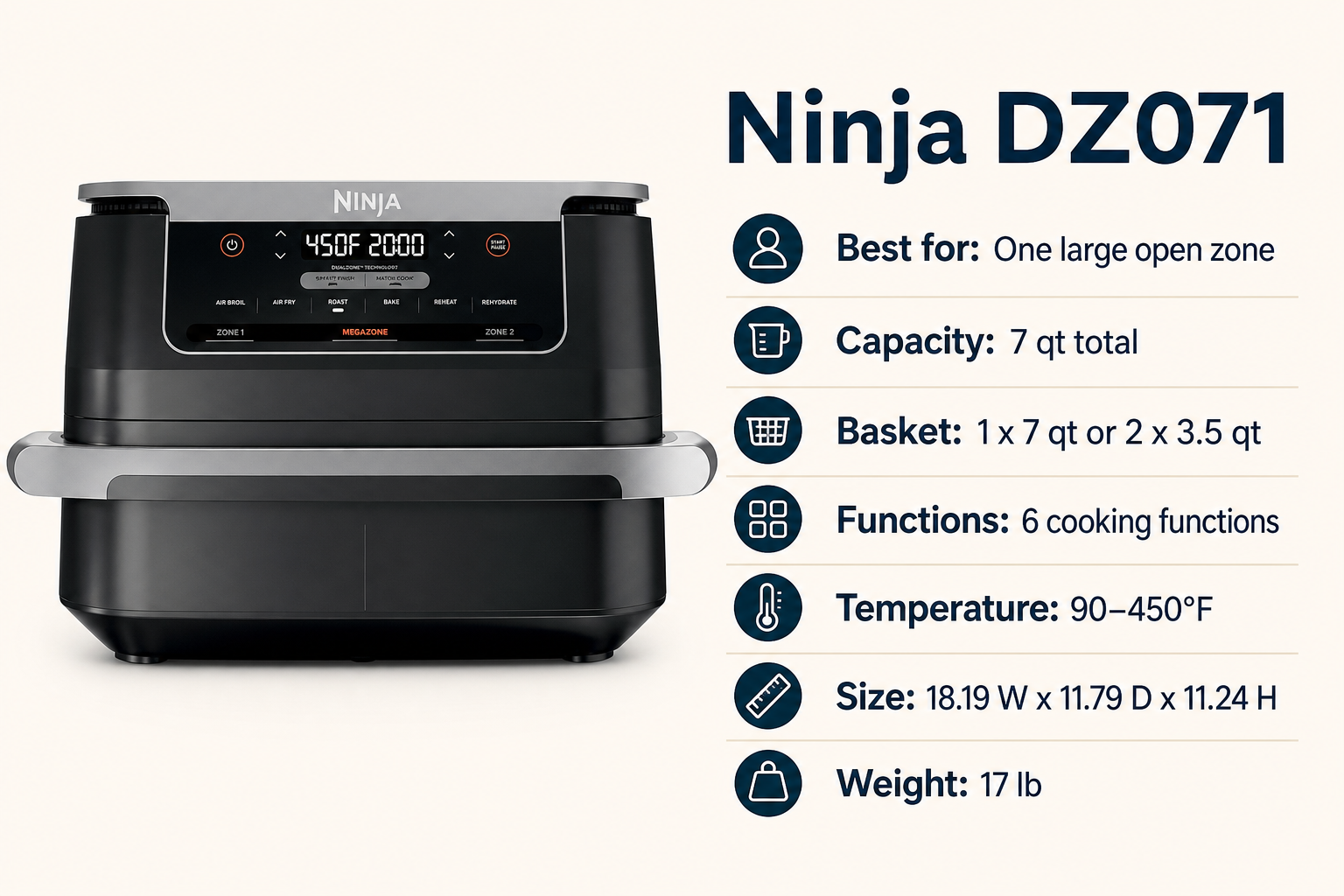 Ninja DZ071 Key Spec Snapshot