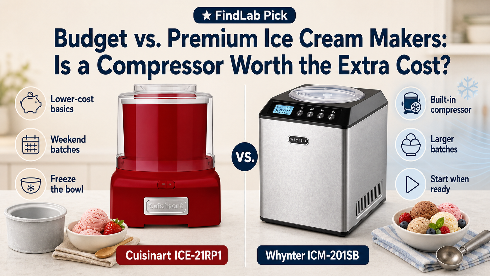 You are currently viewing Budget vs. Premium Ice Cream Makers: Freezer Bowls or Built-In Compressor 4 Key Differences?
