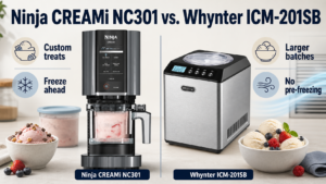 Read more about the article Ninja CREAMi NC301 vs Whynter ICM-201SB: Frozen Pints or Compressor Churning?