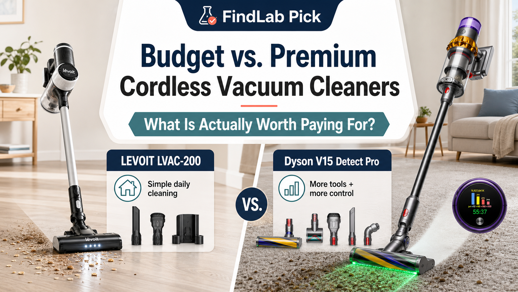 You are currently viewing Budget vs. Premium Cordless Vacuum Cleaners: Suction, Runtime, and Dust Detection Compared