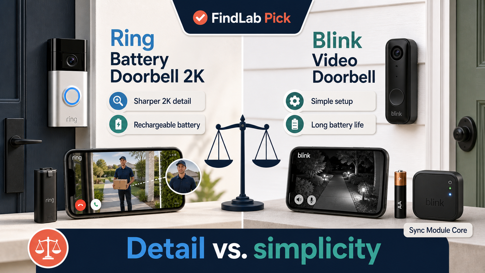 Read more about the article Ring Battery Doorbell 2K vs Blink Video Doorbell: Sharper Video or Lower Cost?