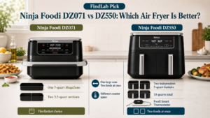 Read more about the article Ninja Foodi DZ071 vs DZ550: Compact Dual Basket or Smart Cook System?