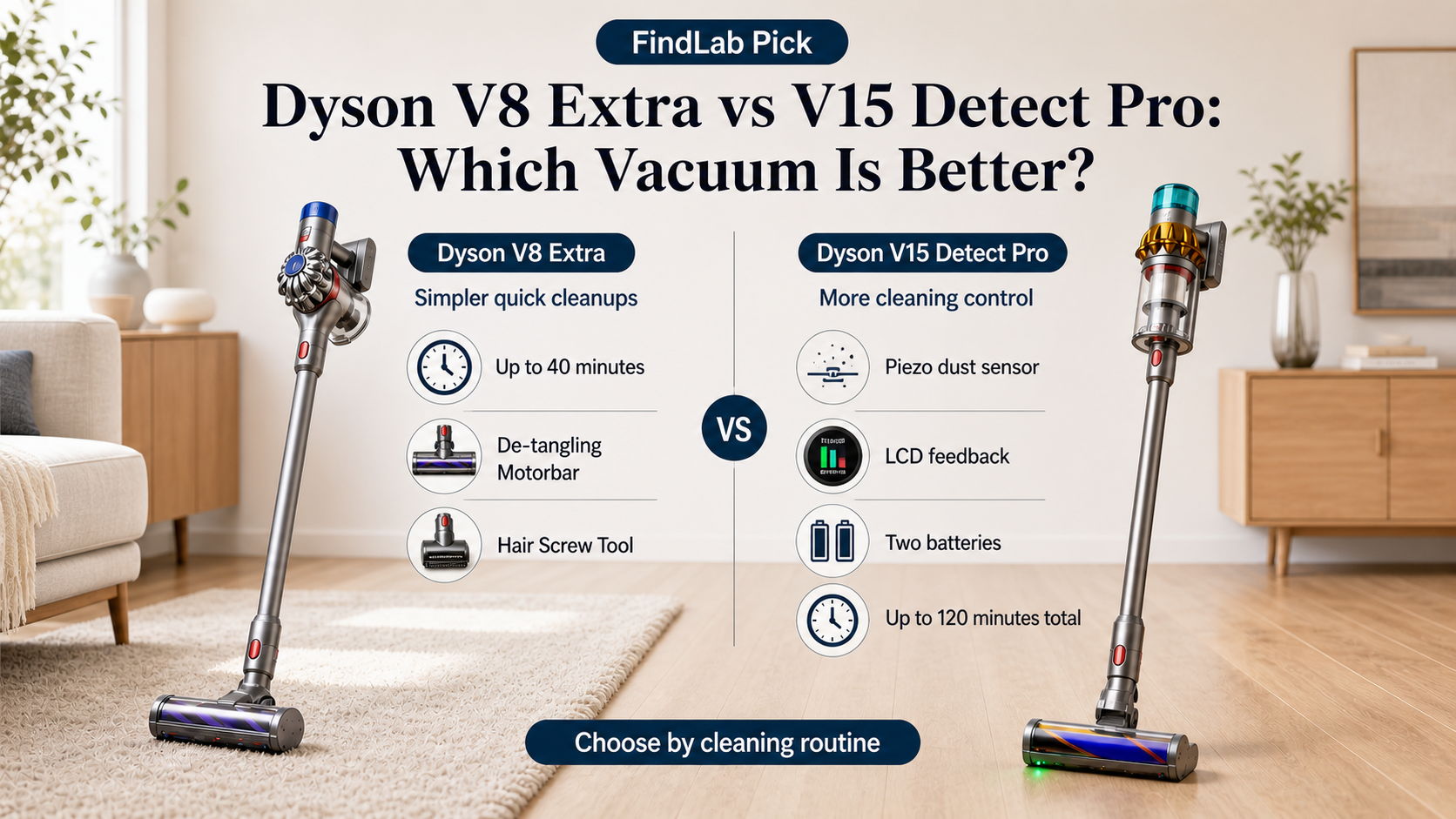 You are currently viewing Dyson V8 Extra vs V15 Detect Pro: Lightweight Cleaning or Advanced Dust Detection?