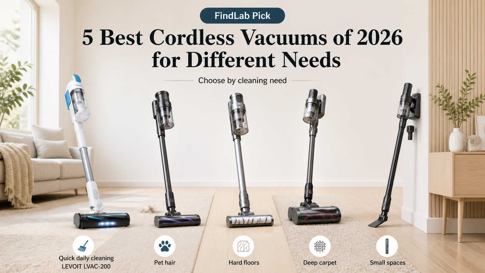 You are currently viewing Best Cordless Vacuum Cleaners 2026: Pet Hair, Hard Floors, Runtime, and Small Spaces